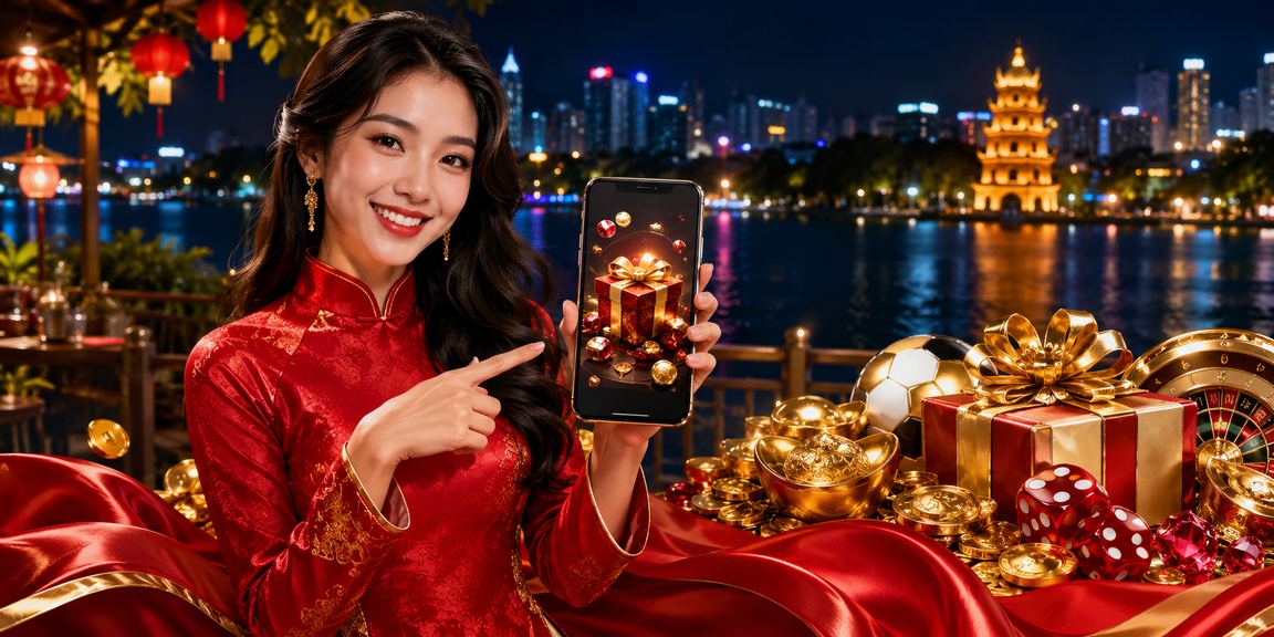 Phụ nữ Hà Nội mặc áo dài đăng ký tài khoản và nhận thưởng chào mừng trên xsmnt6